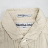 INDIVIDUALIZED SHIRTS USA製 起毛コットン チュニック ロング丈 長袖シャツ オフホワイト インディビジュアライズドシャツ【中古】3-1002T♪