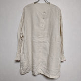 nest Robe 001224-1261 リネン袖口配色メロー ブラウス シャツ 22AW オフホワイト キナリ レディース ネストローブ【中古】4-0204M∞