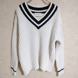 UNITED ARROWS STYLE for LIVING Vネック ニット ホワイト レディース ユナイテッドアローズ【中古】3-0913T△