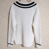 UNITED ARROWS STYLE for LIVING Vネック ニット ホワイト レディース ユナイテッドアローズ【中古】3-0913T△