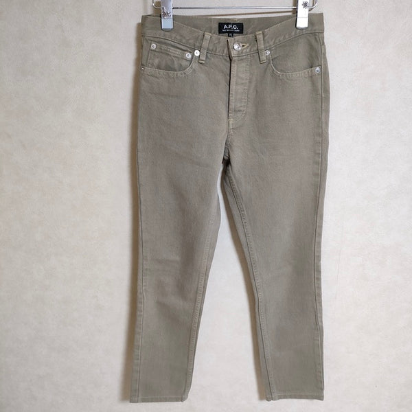 A.P.C. スキニージーンズ サイズ25 デニムパンツ カーキ レディース アーペーセー【中古】3-0806G△