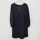 Chiclin ウール ニット サイズM ワンピース ネイビー レディース チクリン【中古】3-0901T☆