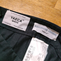 YAECA WRITE タックパンツ サイズS コットンリネン パンツ ブラック レディース ヤエカ【中古】3-0818M△