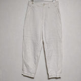 MHL. 595-3143501 WORN LINEN COTTON DRILL 定価30800円  パンツ 23SS オフホワイト レディース エムエイチエル【中古】3-0830G∞