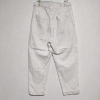 MHL. 595-3143501 WORN LINEN COTTON DRILL 定価30800円  パンツ 22AW オフホワイト レディース エムエイチエル【中古】3-0830G∞