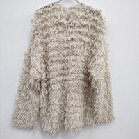 CLANE 新品 19106-1251 VOLUME FRINGE LONG TOPS 定価30800円 サイズ2 ニット アイボリー レディース クラネ【中古】4-0405M♪