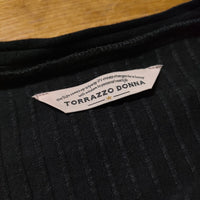 TORRAZZO DONNA ベルト付き ロングカーディガン カーディガン ブラック レディース トラッゾドンナ【中古】3-0904M△