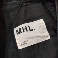 MHL. 22SS 595-2232504 JAPANESE DENSE COTTON SKIRT サイズ2 スカート ブラック レディース エムエイチエル【中古】3-0901G△