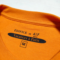 EDIFICE 新品 VACANCES à PARIS Suze-A T-shirt 半袖Ｔシャツ カットソー オレンジ ユニセックス エディフィス【中古】3-1014S△