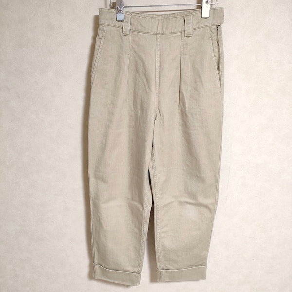 MHL. 595-2143500 SOFT COTTON DRILL サイズ1 チノパンツ ベージュ レディース エムエイチエル【中古】3-0913G△