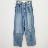 ENCIRCLE Comfy jeans 定価35200円 サイズ1 ダメージ加工 デニムパンツ ライトブルー レディース エンサークル【中古】3-0822G♪