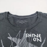 Calvin klein Jeans 刺繍 サイズM 星柄 加工 Ｔシャツ カットソー ブラック メンズ カルバンクラインジーンズ【中古】3-0819S☆