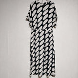 marimekko RAIKAS LINSSI XS ドレス ワンピース ブラック ホワイト レディース マリメッコ【中古】4-0701S∞