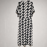 marimekko RAIKAS LINSSI XS ドレス ワンピース ブラック ホワイト レディース マリメッコ【中古】4-0701S∞