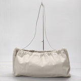 STUDIO AMELIA スタジオアメリア ドロストギャザークラッチバッグ 巾着 ショルダーバッグ クラッチバッグ ベージュ レディース【中古】3-1006G◎