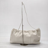 STUDIO AMELIA スタジオアメリア ドロストギャザークラッチバッグ 巾着 ショルダーバッグ クラッチバッグ ベージュ レディース【中古】3-1006G◎