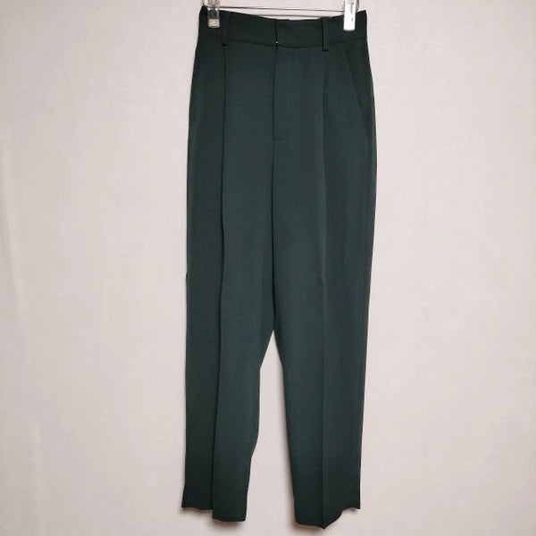 ROKU 6 BEAUTY&YOUTH GEORGETTE TUCK PANTS 2 定価20900円 パンツ ダークグリーン レディース ロクビューティアンドユース【中古】3-0903M∞