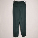 ROKU 6 BEAUTY&YOUTH GEORGETTE TUCK PANTS 2 定価20900円 パンツ ダークグリーン レディース ロクビューティアンドユース【中古】3-0903M∞