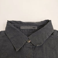 evam eva E141T055 linen shirts サイズ2 リネン 長袖シャツ チャコールグレー レディース エヴァムエヴァ【中古】4-0318M♪