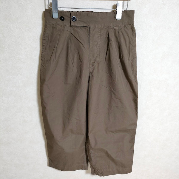 MHL. 595-2143507 22SS FINE COMPACT COTTON POPLIN サイズ1 パンツ ブラウン レディース エムエイチエル【中古】3-0918G△