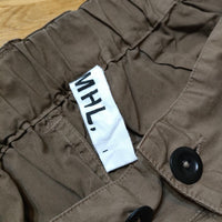 MHL. 595-2143507 22SS FINE COMPACT COTTON POPLIN サイズ1 パンツ ブラウン レディース エムエイチエル【中古】3-0918G△