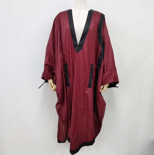 WILD THINGS/JUN MIKAMI 新品 rain poncho hat 定価41800円 22SS-17-WT レイン ポンチョ ボルドー レディース ワイルドシングス/ジュンミカミ【中古】3-0927G◎