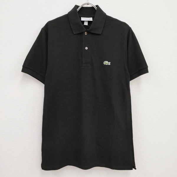 LACOSTE F8455 CLASSIC FIT サイズFR2 半袖 ポロシャツ ブラック レディース ラコステ【中古】4-0719S♪