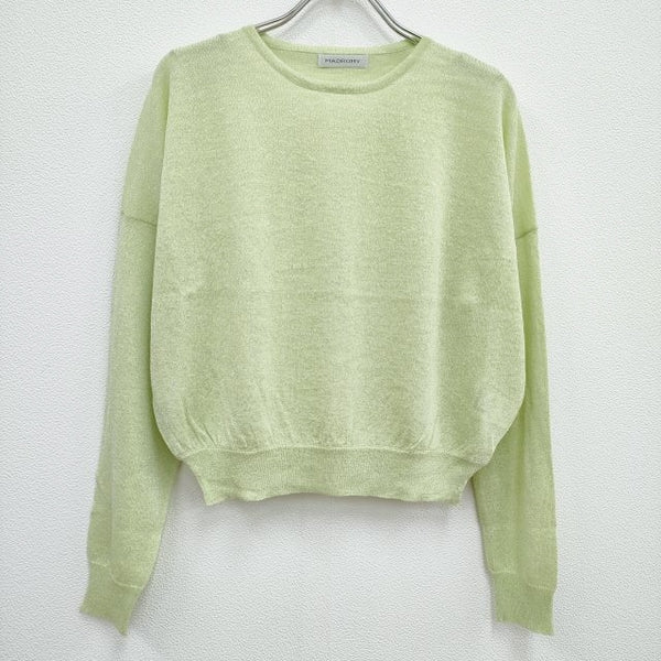 MADROMY 新品 AYR KNIT 定価12100円 ニット ライトグリーン レディース マッドロミー【中古】3-1002M♪#