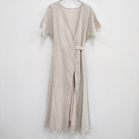 MADROMY マッドロミー 新品 2way linen dress 定価16500円 コットンリネン ワンピース ベージュ レディース【中古】3-0924S♪