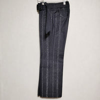 AMERI 新品 NEEDLE STRIPE DENIM PANTS センタープレス デニムパンツ インディゴ レディース アメリ【中古】3-1004G∞