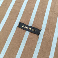 R&D.M.Co- ストライプ フリンジ マフラー ストール ブラウン ミズイロ レディース オールドマンズテーラー【中古】4-0613M◎
