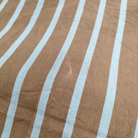 R&D.M.Co- ストライプ フリンジ マフラー ストール ブラウン ミズイロ レディース オールドマンズテーラー【中古】4-0613M◎