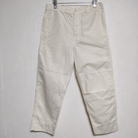 MHL. 595-2140503 SUPERFINE COTTON TWILL ウエストゴム パンツ 22SS オフホワイト レディース エムエイチエル【中古】4-0317G∞