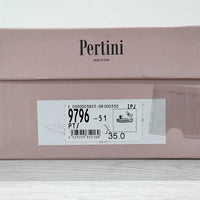 Pertini ラインストーン付き サイズ35 アンクルベルト サンダル ベージュ レディース ペルティニ【中古】4-0616S◎