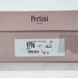 Pertini ラインストーン付き サイズ35 アンクルベルト サンダル ベージュ レディース ペルティニ【中古】4-0616S◎