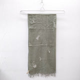 babaghuri J0582ESF86 刺繍 フリンジ コットン マフラー ストール カーキ レディース ババグーリ【中古】4-0613M◎