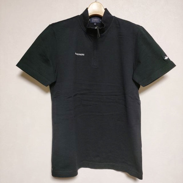 PEARLY GATES ハーフジップ ゴルフウェア 半袖Ｔシャツ カットソー ネイビー メンズ パーリーゲイツ【中古】4-0713S∞