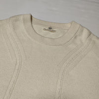 HERMES カシミヤ100% クルーネック ケーブルセーター 2H2603D1 サイズ40 ニット アイボリー レディース エルメス【中古】3-1106T∞