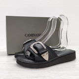 THE SHINZONE/CAMINANDO シングルストラップサンダル サイズ36 サンダル ブラック レディース シンゾーン/カミナンド【中古】4-0711S◎