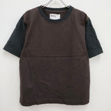 MHL. 595-1168502 サイズ2 MATTE COTTON JERSEY 切替 半袖Ｔシャツ カットソー ブラウン ブラック レディース エムエイチエル【中古】4-0609S♪