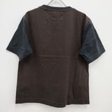 MHL. 595-1168502 サイズ2 MATTE COTTON JERSEY 切替 半袖Ｔシャツ カットソー ブラウン ブラック レディース エムエイチエル【中古】4-0609S♪