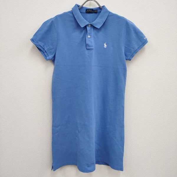 POLO RALPH LAUREN ポロシャツワンピース サイズM 半袖 ワンピース ライトブルー レディース ポロ・ラルフローレン【中古】4-0714S♪