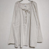 ROKU 6 BEAUTY&YOUTH COTTON GAUZE VOLUME SHIRT 定価19800円 ブラウス シャツ オフホワイト レディース ロクビューティアンドユース【中古】4-0511M∞