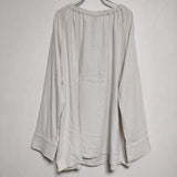 ROKU 6 BEAUTY&YOUTH COTTON GAUZE VOLUME SHIRT 定価19800円 ブラウス シャツ オフホワイト レディース ロクビューティアンドユース【中古】4-0511M∞