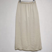 ROKU 6 BEAUTY&YOUTH SATIN SKIRT 定価14300円　サテン ロングスカート ベージュ レディース ロクビューティアンドユース【中古】4-0511M∞