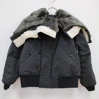 CIOTA 新品 スビンコットンナイロンツイル N-2B BZLM-103L 定価83600円 ミリタリージャケット ブラック レディース シオタ【中古】3-1118A♪