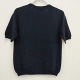 BEAUTY&YOUTH UNITED ARROWS 1618-117-0172 半袖 クルーネック ニット ネイビー レディース ビューティアンドユース【中古】4-0714S♪