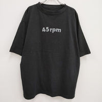 45R/45rpm フツラロゴプリントの90845星Tシャツ サイズ5 半袖 カットソー ブラック フォーティーファイブアールピーエム【中古】4-0714S♪