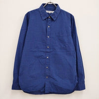 Bennetts Lane Shirts イギリス製 チェック サイズM 長袖シャツ ブルー ネイビー レディース べネッツレーンシャツ【中古】4-0308M♪