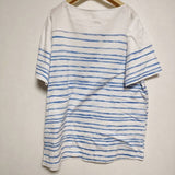 PORTER CLASSIC 未使用品 ARTIST BORDER T-SHIRT 半袖Ｔシャツ カットソー ホワイト ブルー メンズ ポータークラシック【中古】4-0619S∞